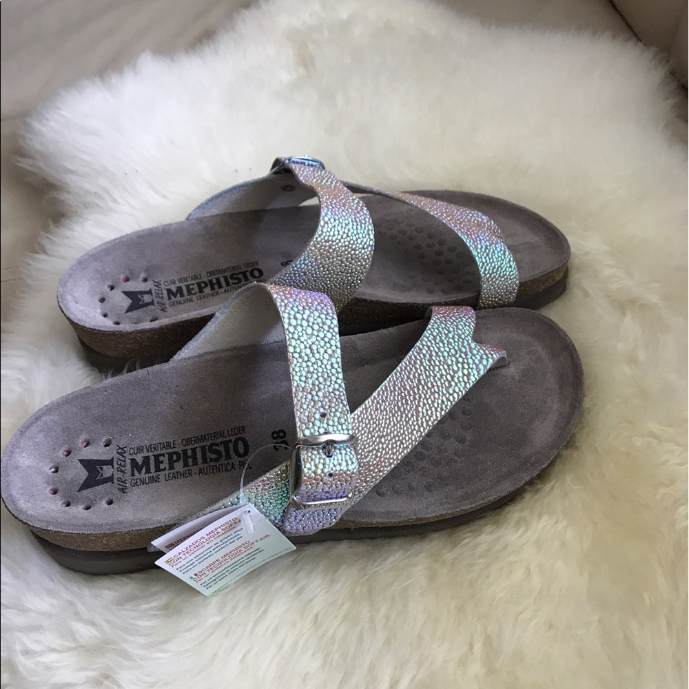 Mephisto Holographic Leather Sandals