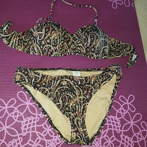 NWOT J Crew paisley print bathing suit