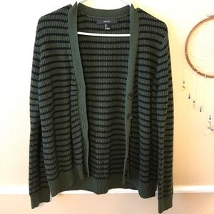 Striped Button Up Sweater