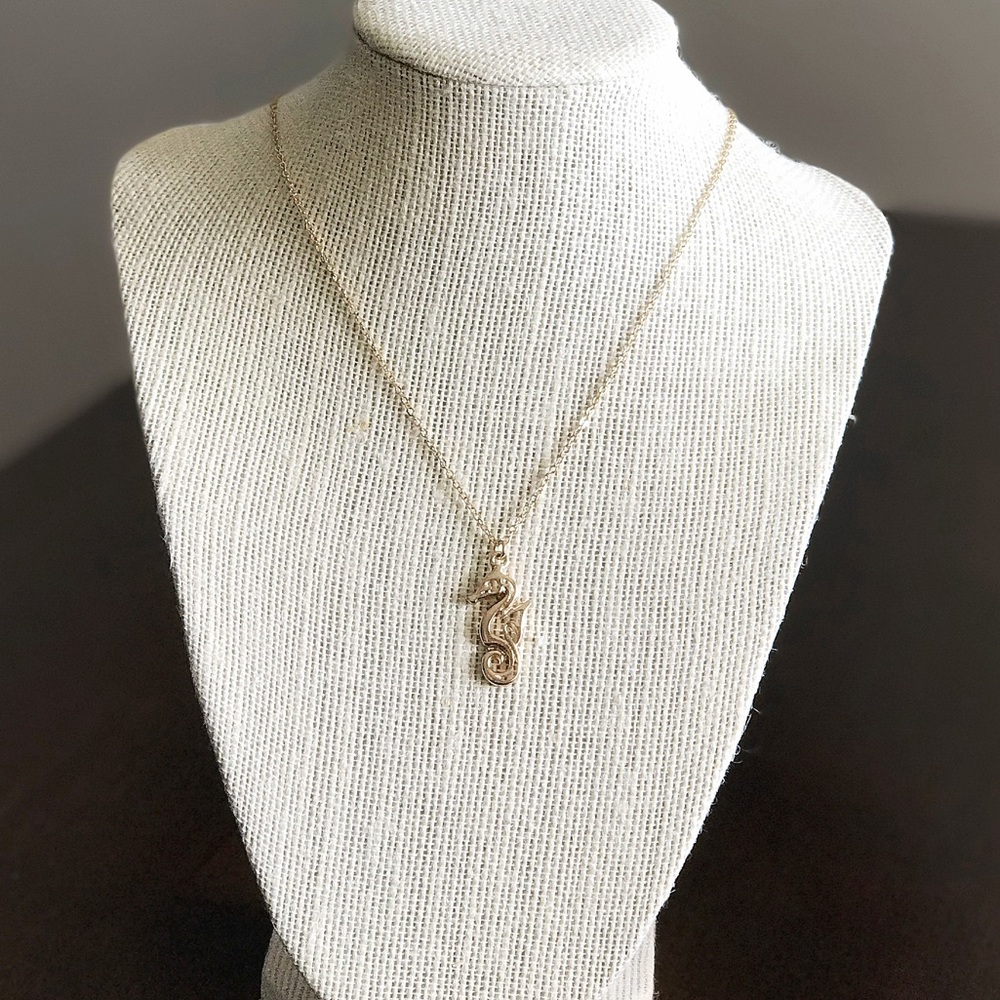 Golden Seahorse Necklace