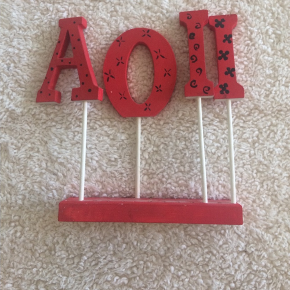 Alpha Omicron Pi desk sign