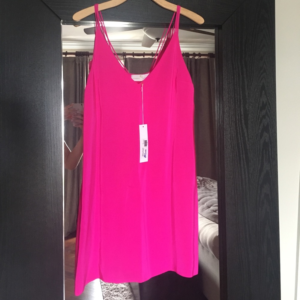 Amanda Uprichard Fuchsia Strap Back Dress