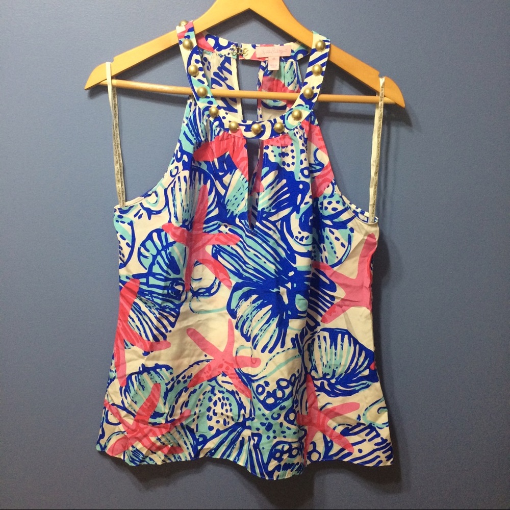 EUC Lilly Pulitzer She She Shells Rogan Halter M