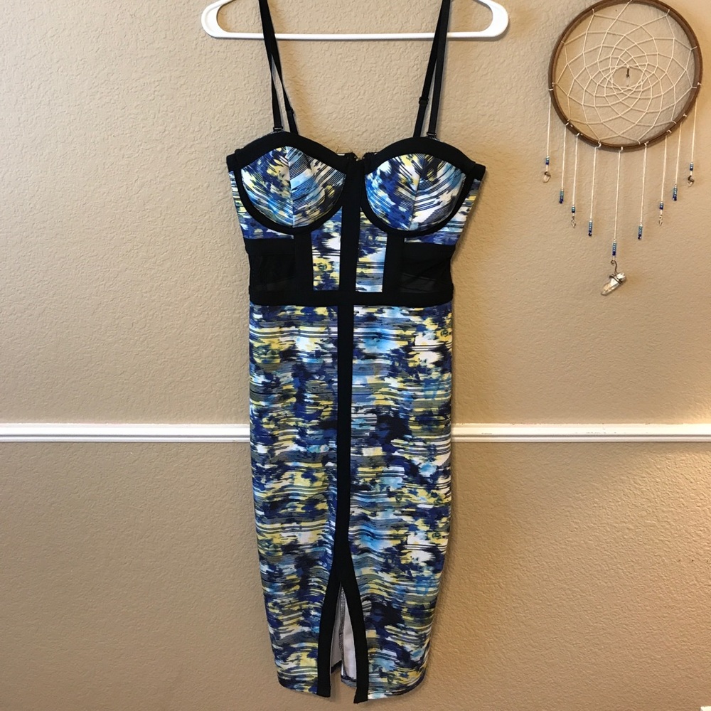 NWOT Bodycon Mesh Cut-out Dress