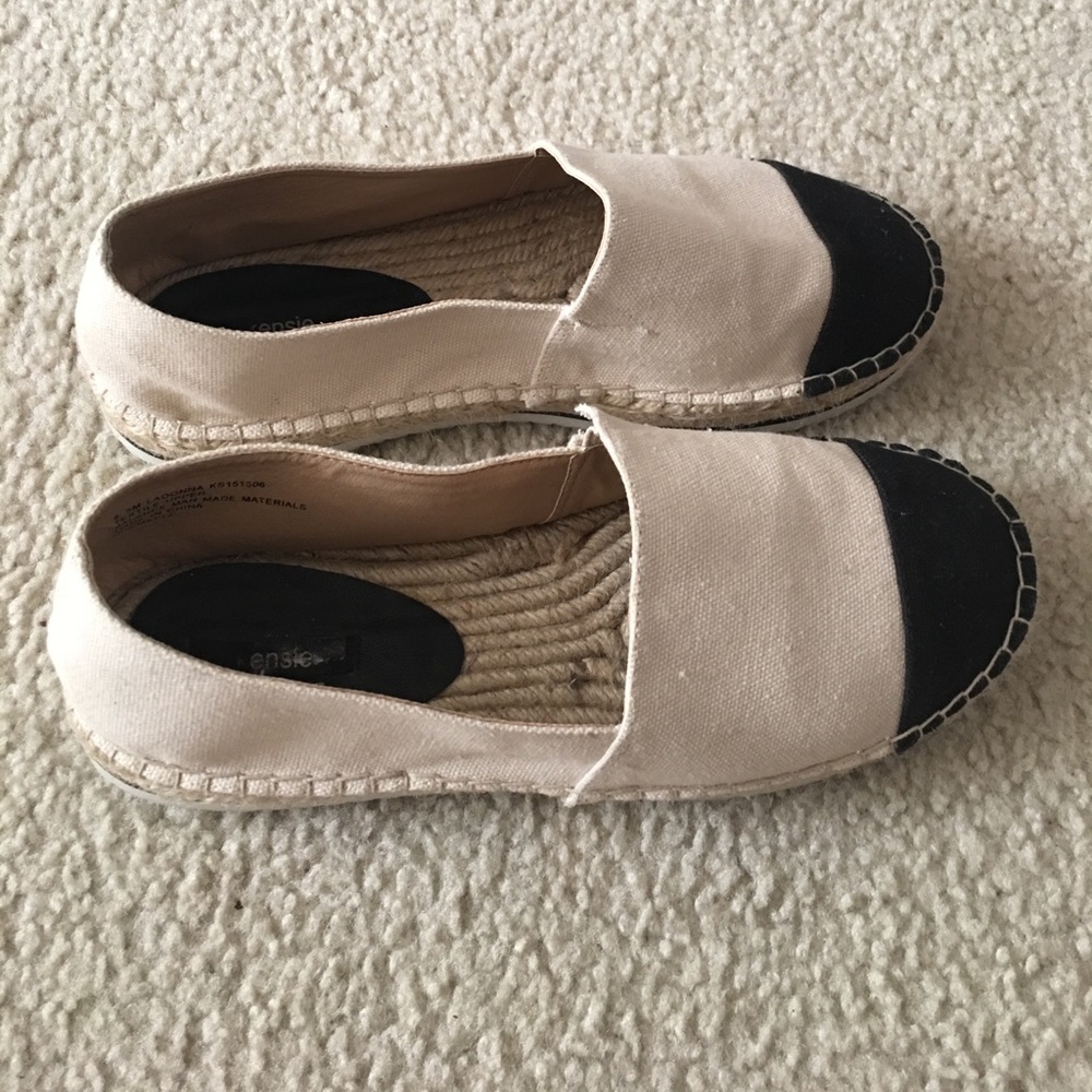 Espadrille slip on flats
