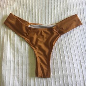 Montce style copper thong bikini bottom