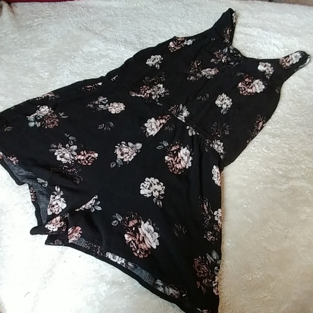 Kendall & Kylie Black floral romper