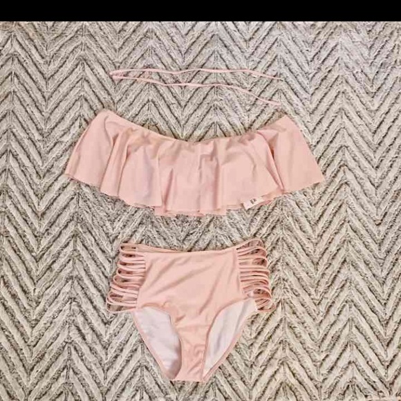 Last One! High waist blush pink bikini - S, M, L - Picture 5 of 6