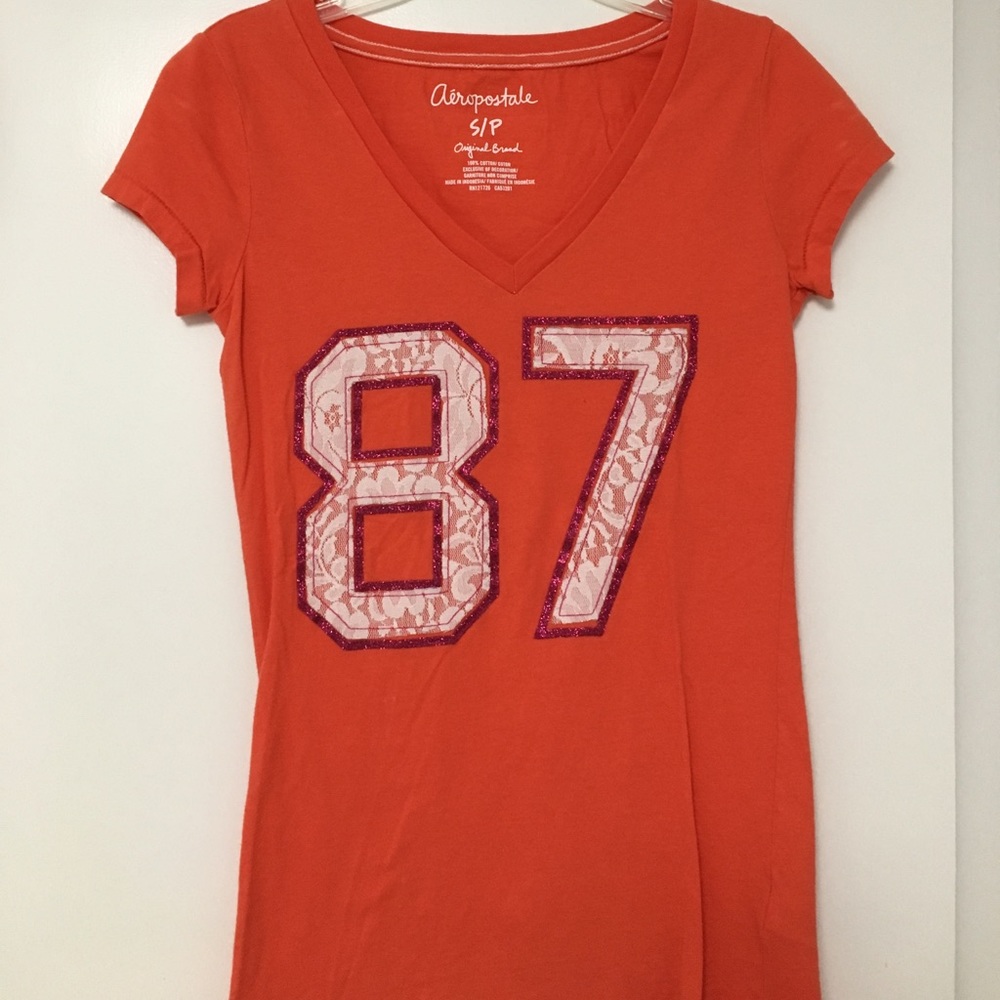 Aeropostale. Orange T-Shirt. Size Small