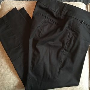 Cotton black ankle length spring/summer pants