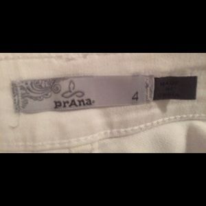 Prana white denim pants