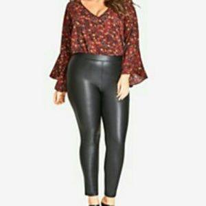 XL Liquid Faux Leather Leggings