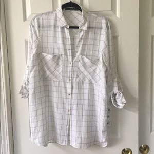 Zara Oversized White Button Up