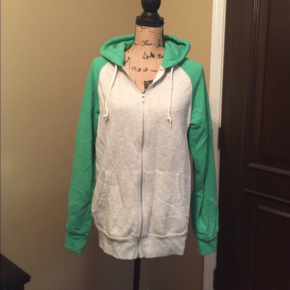 Raglan Zip Up Hoodie