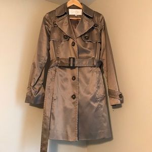 Jessica Simpson Satin Champagne Trench Coat