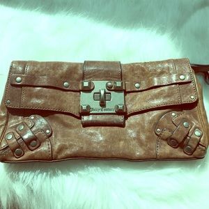 Juicy Couture textured leather clutch