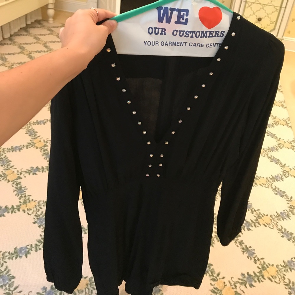Black Long Slv Romper