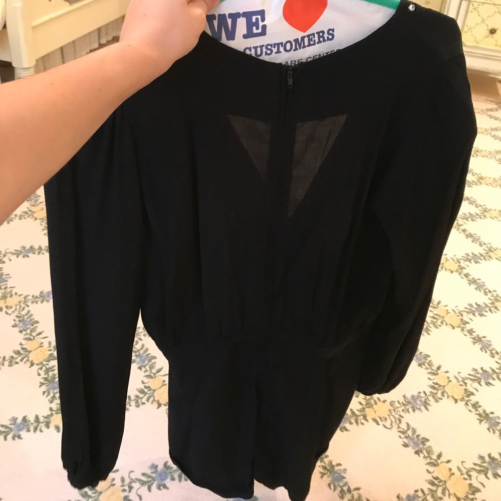 Black Long Slv Romper View 3