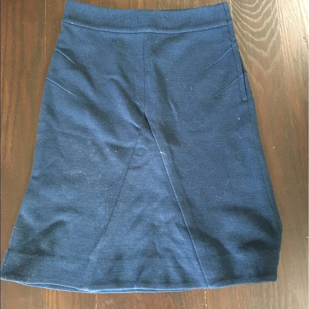 DVF a-line blue skirt