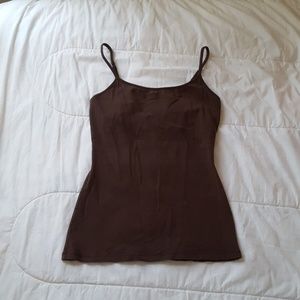 Express sexy stretch brown shelf-bra cami