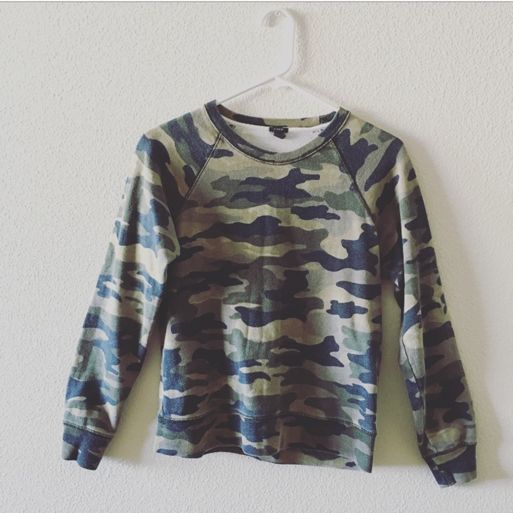 JCrew camo sweatshirt