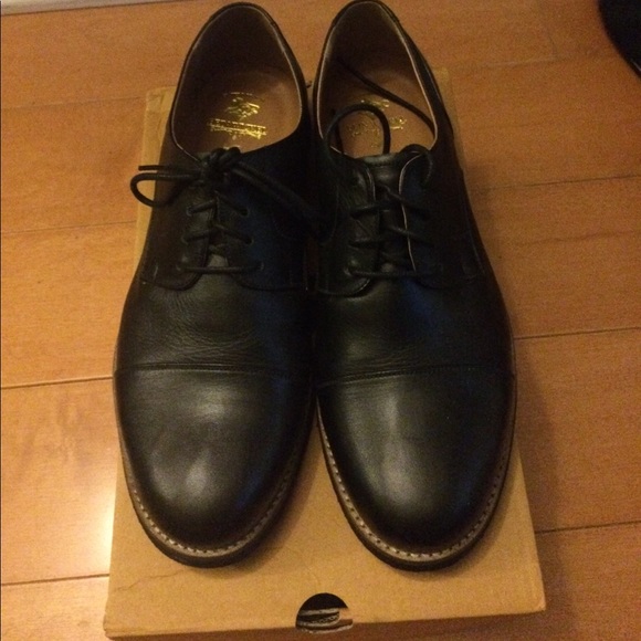 Custom Made Black Leather Derby Captoe Shoes main image 3