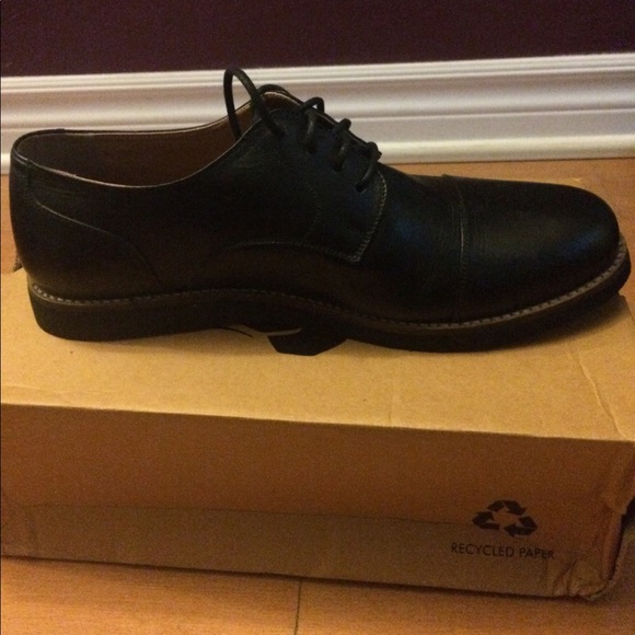 Custom Made Black Leather Derby Captoe Shoes main image 2