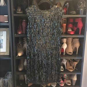 Black fringe Ambre Babzoe party dress