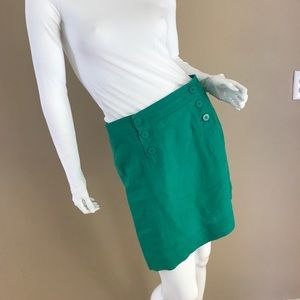 Max Studio Green Linen Skirt