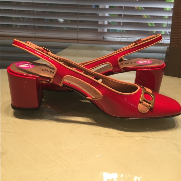 Retro patent red sling black pump - Picture 2 of 3