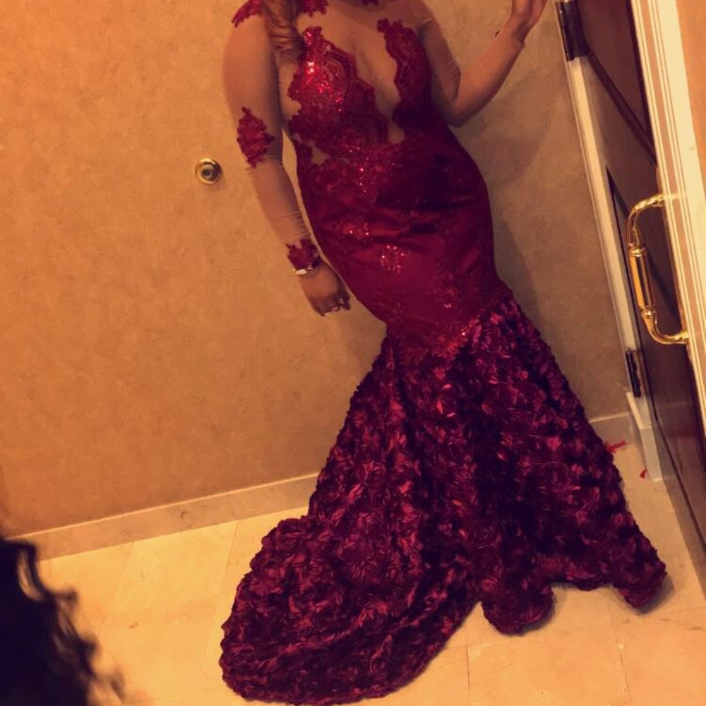 Burgundy gown