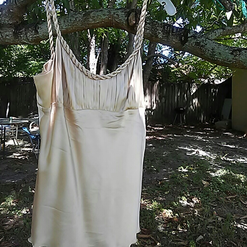 Bebe gold satin tanktop