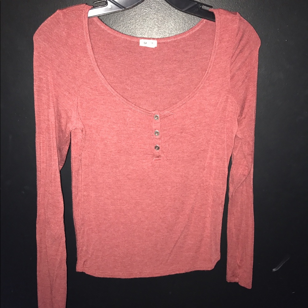 Garage Clothing rust colored long sleeve