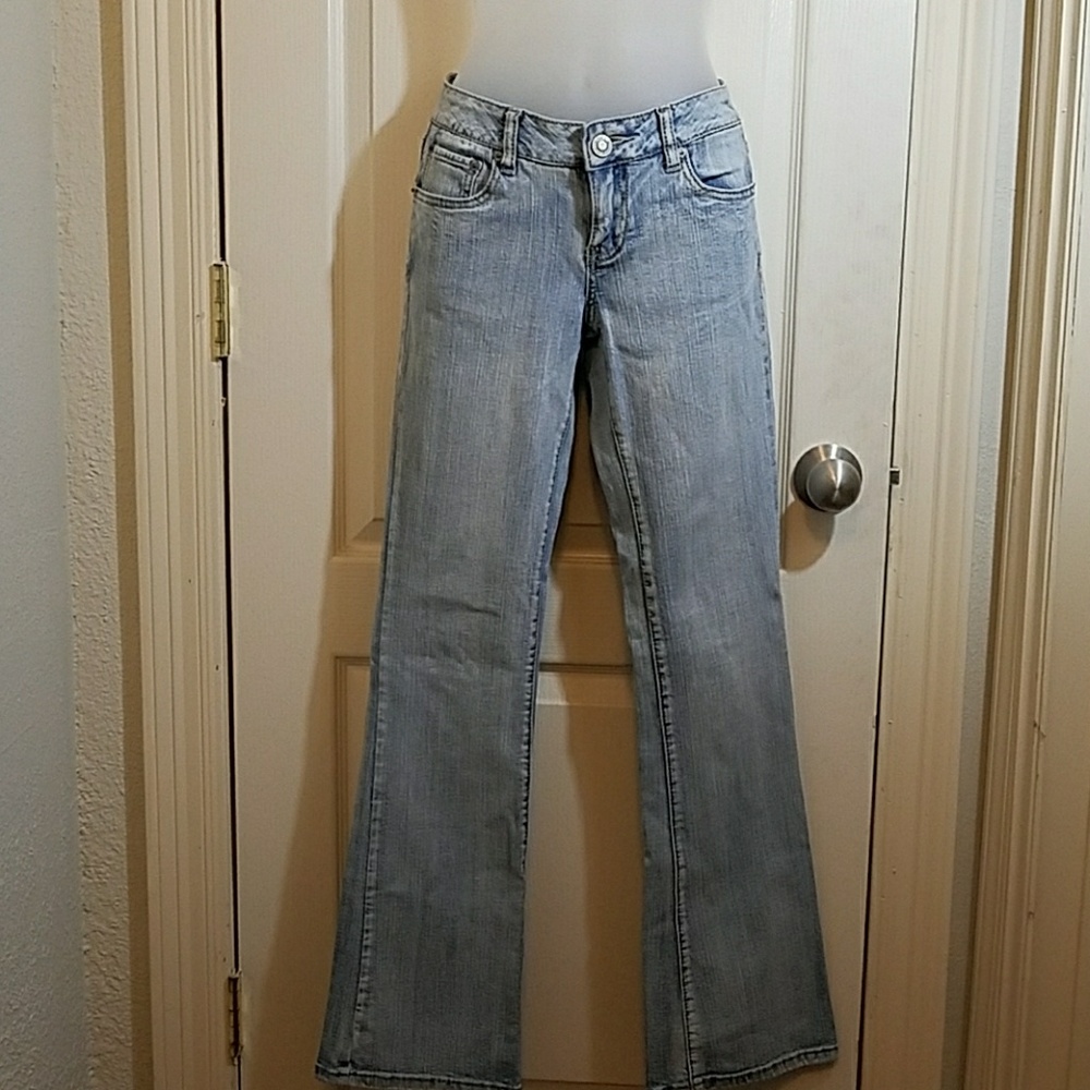 Powder blue denim jeans