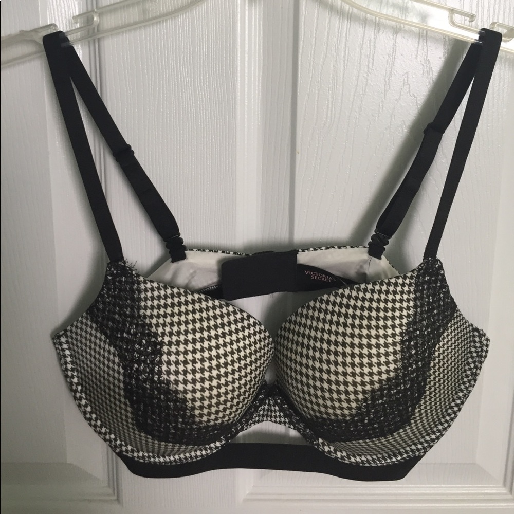 Hounds Tooth & Lace Very Sexy Push-Up Bra