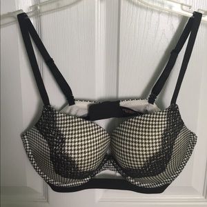 Hounds Tooth & Lace Very Sexy Push-Up Bra