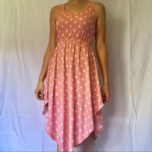 Fun coral polka for dress