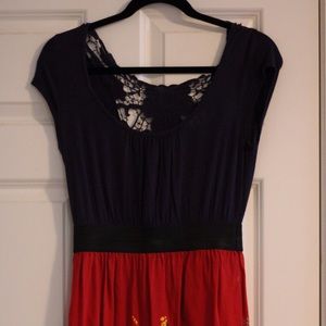 Red and blue boutique dress