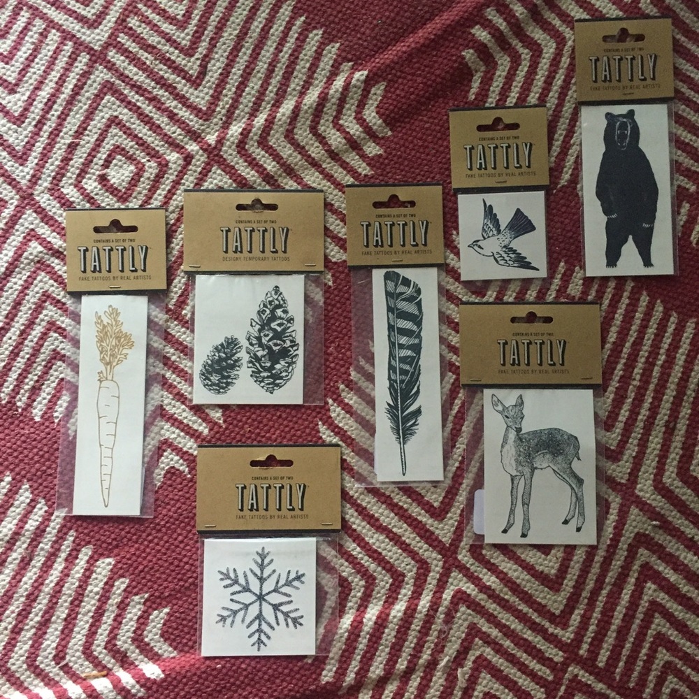 TATTLY FAKE TATTOOS PACKAGE BUNDLE