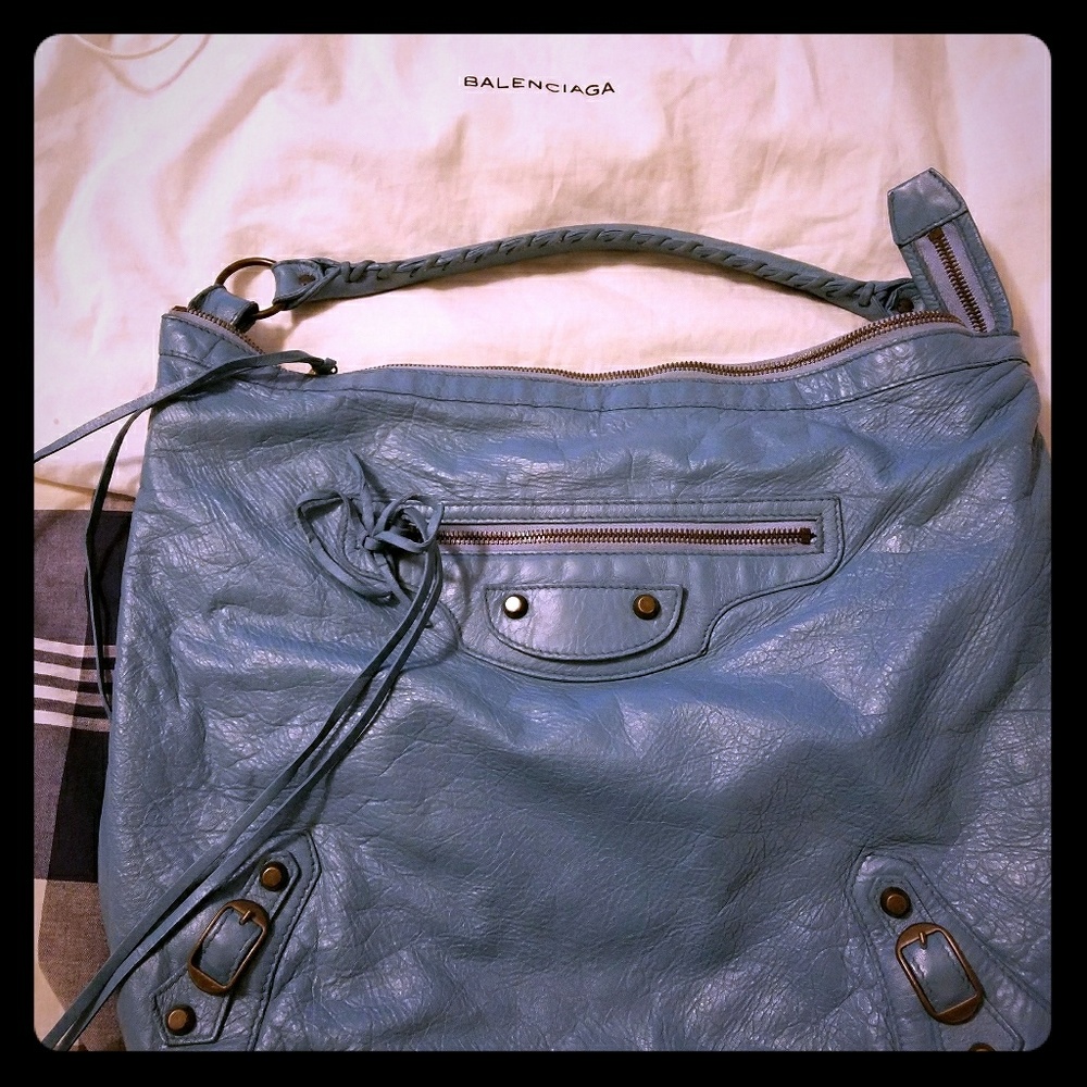 Teal Balenciaga Hobo Bag