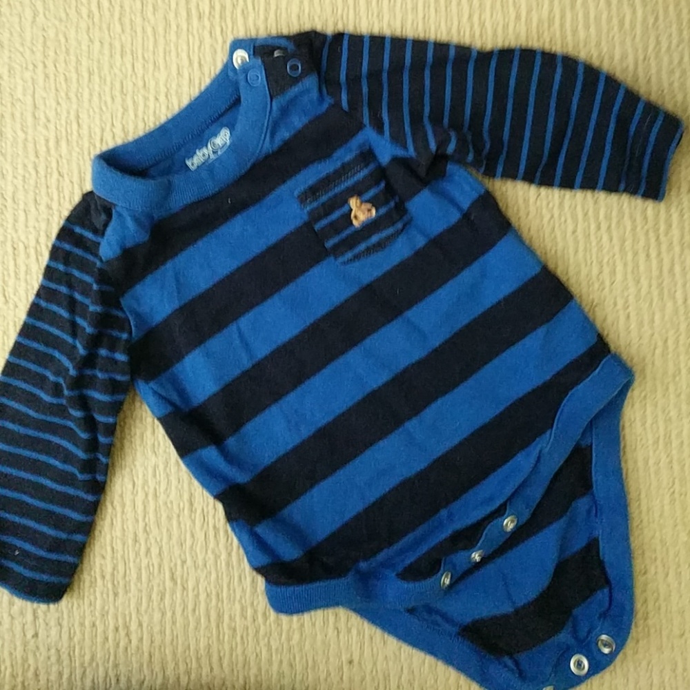 BabyGap striped long sleeved onesie 3-6mo