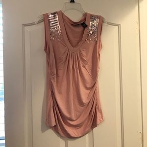 NY&Co. Sequin Accent Tank. Med.