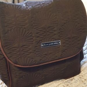 Petunia Picklebottom Boxy Backpack Brown Embossed