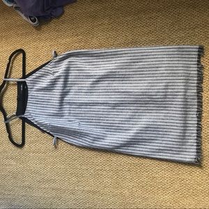 Lulu's grey and white striped dress