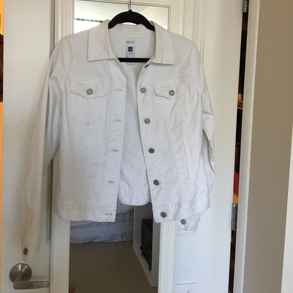 GAP white denim jacket