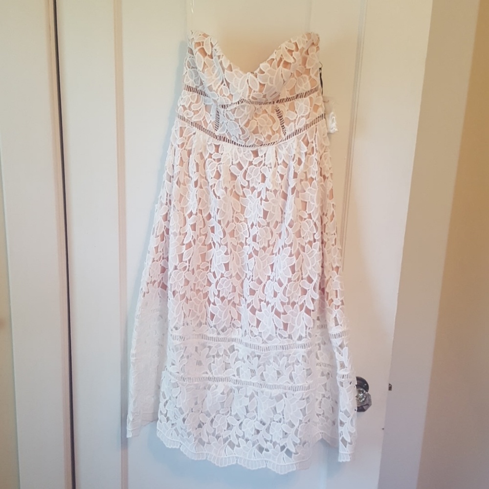 Sweet and sassy white lace dress