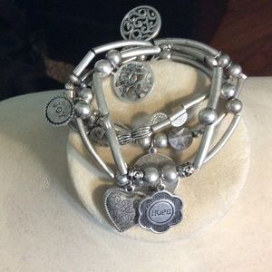 Lia Sophia Love Hope Joy Stretch Charm Bracelet