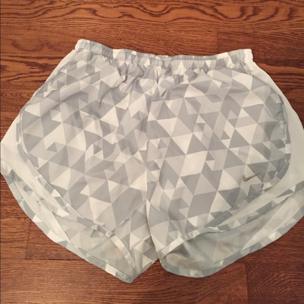 White and Gray Nike Shorts