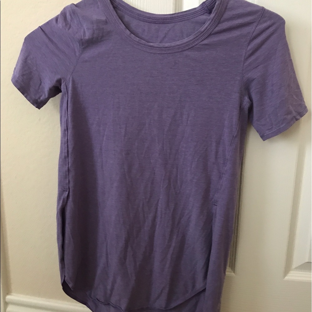 Purple Lululemon tee size 4