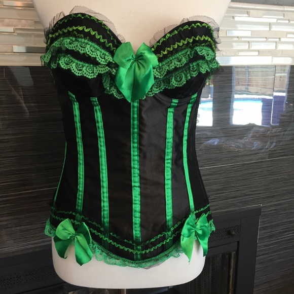 Green and Black St Patrick's Day Corset - Picture 1 of 4